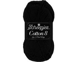 Scheepjes Cotton 8 50g - 515 Zwart