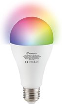 HOMEYLUX - E27 smart lamp - LED - Besturing via app - WiFi - Bluetooth - Dimbaar - Slimme verlichting - A65 - 14 Watt - 1400 lumen - 230V - 2700-6000K - RGBWW - 16.5 miljoen kleuren - Grote f