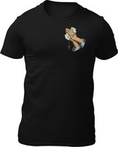 Pray with Money - Gangster - Heren T-Shirt - Getailleerd - Katoen - Ronde Hals