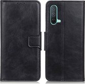 OnePlus Nord CE Hoesje - Mobigear - Classy Serie - Kunstlederen Bookcase - Zwart - Hoesje Geschikt Voor OnePlus Nord CE