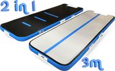 YouAreAir Turnmat — AirTrack Pro 4.0 | 3 meter — 12cm dik | Compleet - Gymnastiek - Waterproof | 3m Gym fitness mat opblaasbaar + pomp