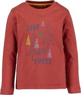 Blue Seven - jongens shirt - lange mouwen - steenrood - Maat 104