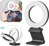 VIJIM CL07 Laptop Ringlamp met Klem - LED - Compact - Makkelijk bevestigen - Zwart