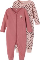 NAME IT NBFNIGHTSUIT 2P ZIP DECO ROSE Meisjes Boxpak - Maat 50