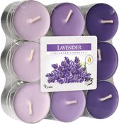 Geparfumeerde Waxinelichtjes - Lavendel - 18 Stuks