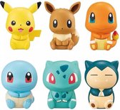 EverToys Pokemon Figuren - 6x Stuks - Speelgoed - Pikachu - Set - Charizard - Pokébal - Bal - Knuffel - Kaarten - Squishy - Figuren