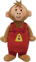 Bumba Poppa knuffel - pluche 20 cm - een aap in een rood broekpak