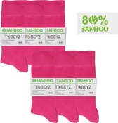 Tobeyz Hoogwaardig Bamboe Sokken - 6 paar in kleur Roos - Bamboe 80% - Maat 39/42 - Dames en Heren