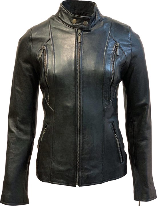 CLX dames shirt met lange mouwen en rits Carbernet XS