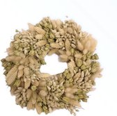 Krans | Droogbloemen | Mix | Naturel | 30cm