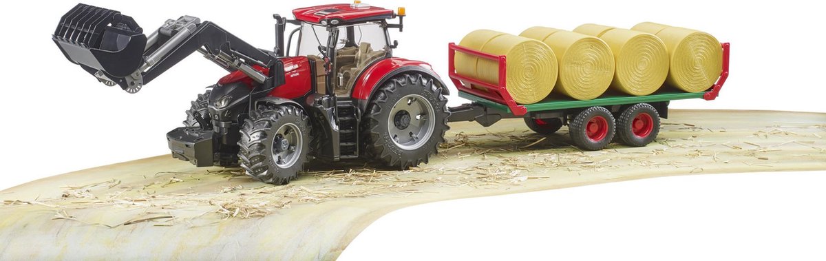 Tracteur Case IH Optum 300CVX avec remorque de transport ball - Jeux et