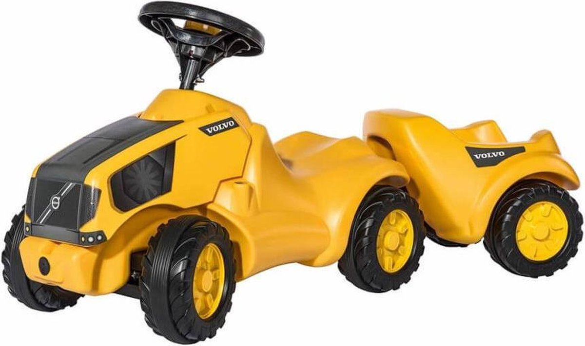 Rolly Toys RollyMinitrac Volvo looptractor met aanhanger