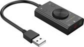 TERRATEC Aureon 5.1 USB - Compacte 5.1 USB Geluidskaart MAC & PC - 2 x Hoofdtelefoon en 1 x Microfoon - mute en volumeregeling - zwart