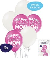 Happy Birthday Mom Ballonnen - Bedrukte Ballonnen - 6 Stuks