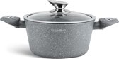 Edënbërg Gray Line - Luxe Aluminium Kookpan met Deksel - Ø 20 cm