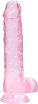 8" / 20 cm Realistic Dildo With Balls - Pink