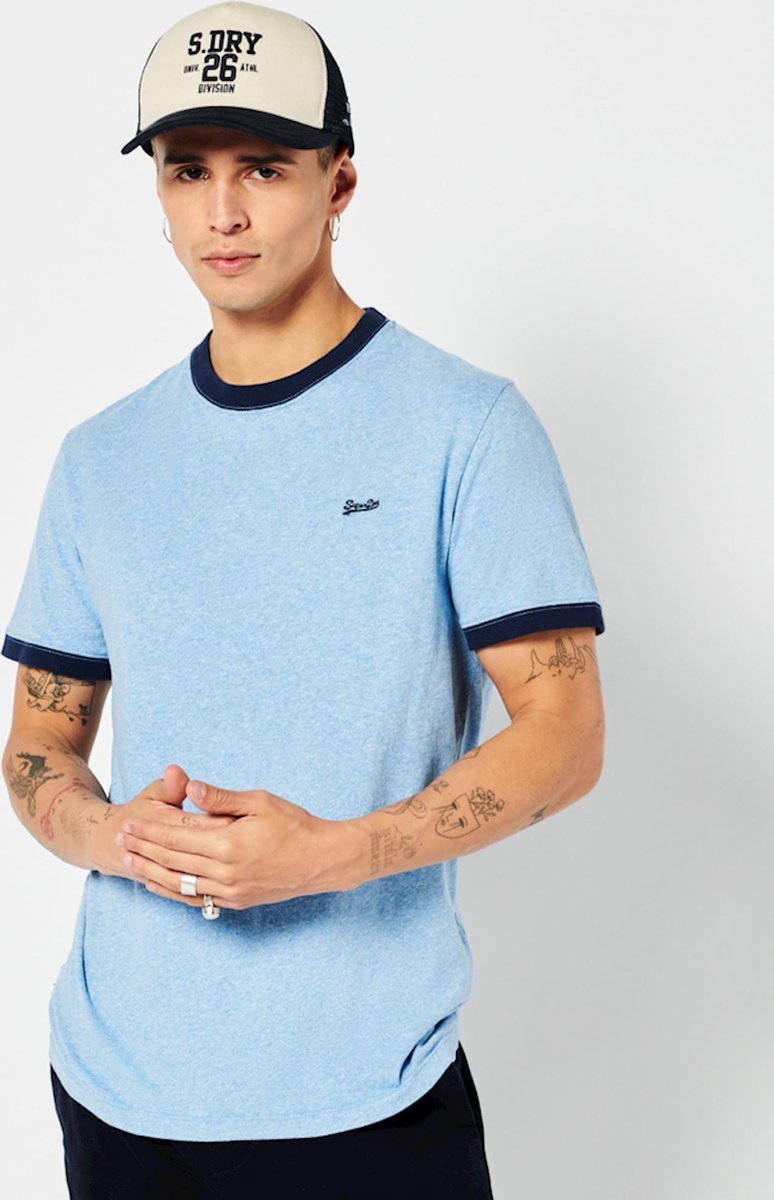Superdry Vintage Logo Emb Tee Heren T-shirt Blauwgrijs