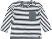 Dirkje Stripes Dusty Green/Off-White Maat 56 Lange Mouw T-shirt N273 NOS