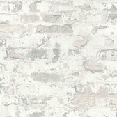 A.S. Création behangpapier steen grijs en wit - AS-369293 - 53 cm x 10,05 m