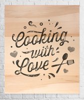 Wandpaneel keuken 'Cooking with love' L57 x B45,5 cm