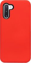 - ADEL Siliconen Back Cover Softcase Hoesje Geschikt voor Samsung Galaxy Note 10 - Rood