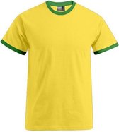 Heren shirt geel groen S