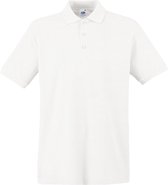 Wit polo shirt premium van katoen voor heren - Polo t-shirts voor heren S (EU 48)