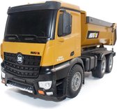 Rc vrachtwagen - Bestuurbare dump truck - Speelgoed - Met afstandsbediening - 2.4 GHz - Geel