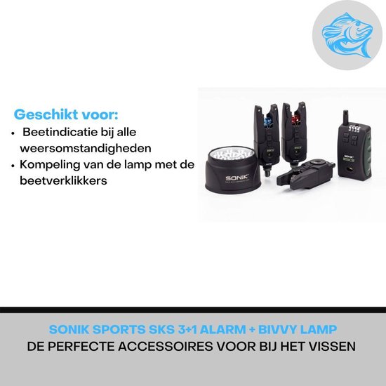 Sonik SKS 3 Alarm - Beetmelderset - Incl. Bivvy Lamp van Sonik — afbeelding 4