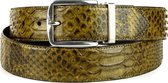 Mayura Riem 810P Kahki 3.5cm Breed Verwisselbare Gesp Maat 115 cm (bovenkant gesp tot middelste gaatje)