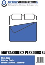Matrashoes 2 persoons XL blauw  - Extra sterk plastic - Matrashoes verhuizen - Beschermhoes verhuizen - 260cm x 196cm