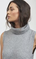 Vila VIRIL LONG SL KNIT VEST Medium Grey Melange
 Dames Vest - Maat M