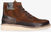 Yellow cab | Wings 4-d cognac low lace up boot -  prefabricated sole with natural welt | Maat: 45