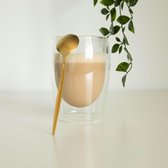 Vastelli Caffe - Luxe Koffielepels of Theelepels - Theelepeltjes in matte kleur Goud - Ook te gebruiken als ijslepels, latte lepels en dessertlepels - Bestekset Lepels Goud - Set v