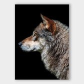 Poster Dark Wolf - Papier - Meerdere Afmetingen & Prijzen | Wanddecoratie - Interieur - Art - Wonen - Schilderij - Kunst