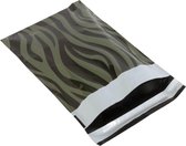 Verzendzakken groen zebra small staand 250x340mm 25 stuks