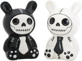 Originele peper en zoutstel “furrybones bunny’s”