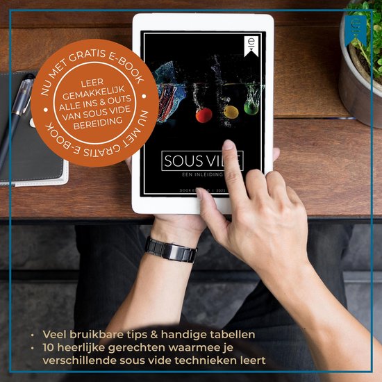 Wartmann 1508 Sous Vide Stick - Sous Vide Koker - Smart Slowcooker Met Timer - Sous Vide kookboek (E-Book)