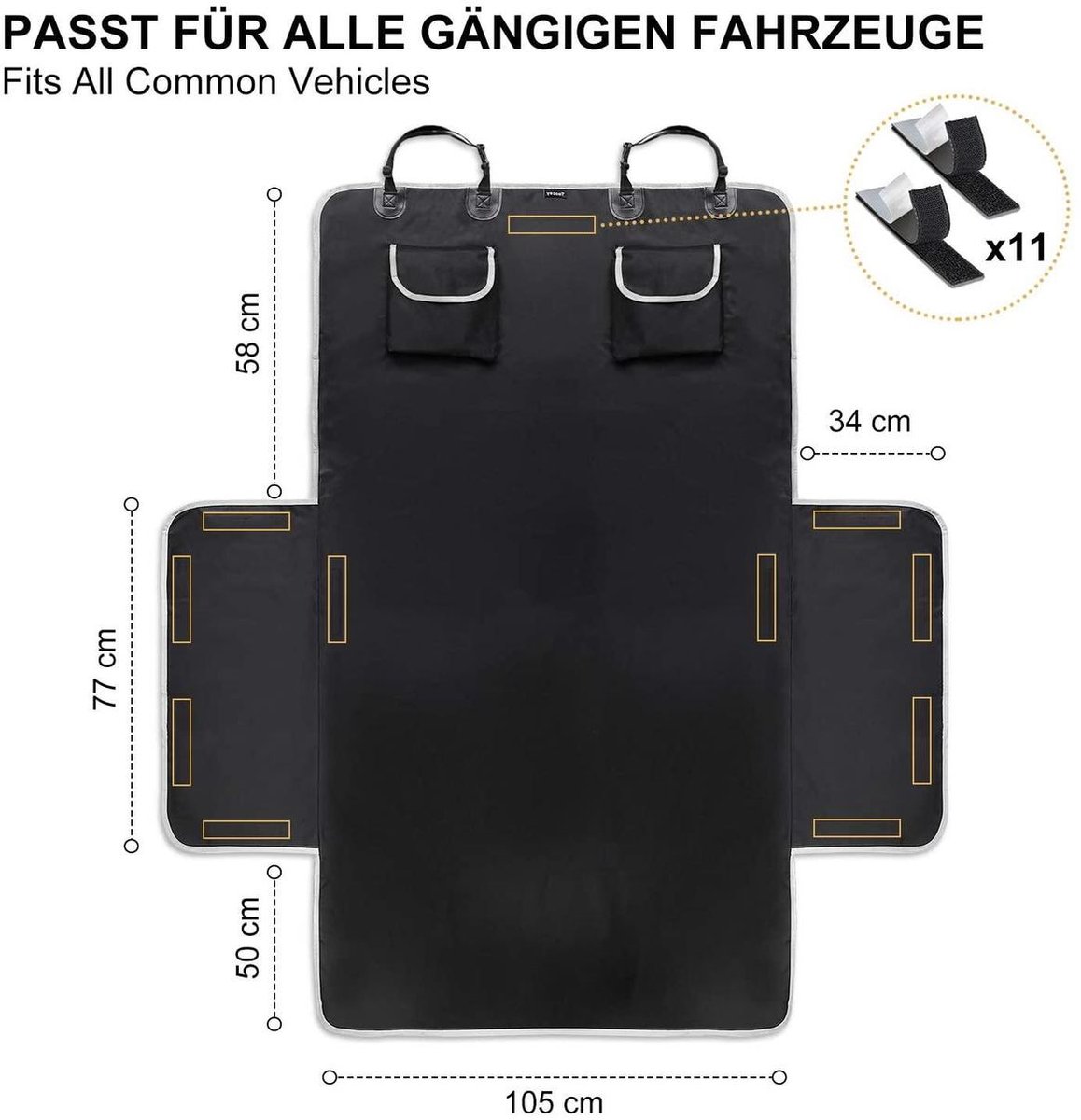 Hondendeken Auto Beschermdeken Kofferbak voor Opel Astra K/Schrägheck (Typ K ab Bj.08/2015), met Laaddrempelbescherming en Zijbescherming Waterdicht Antislip Kofferbakbeschermingsmat