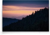 Walljar - Sunset Mountains - Muurdecoratie - Poster