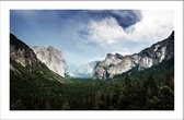 Walljar - Yosemite National Park Gebergte - Muurdecoratie - Canvas schilderij