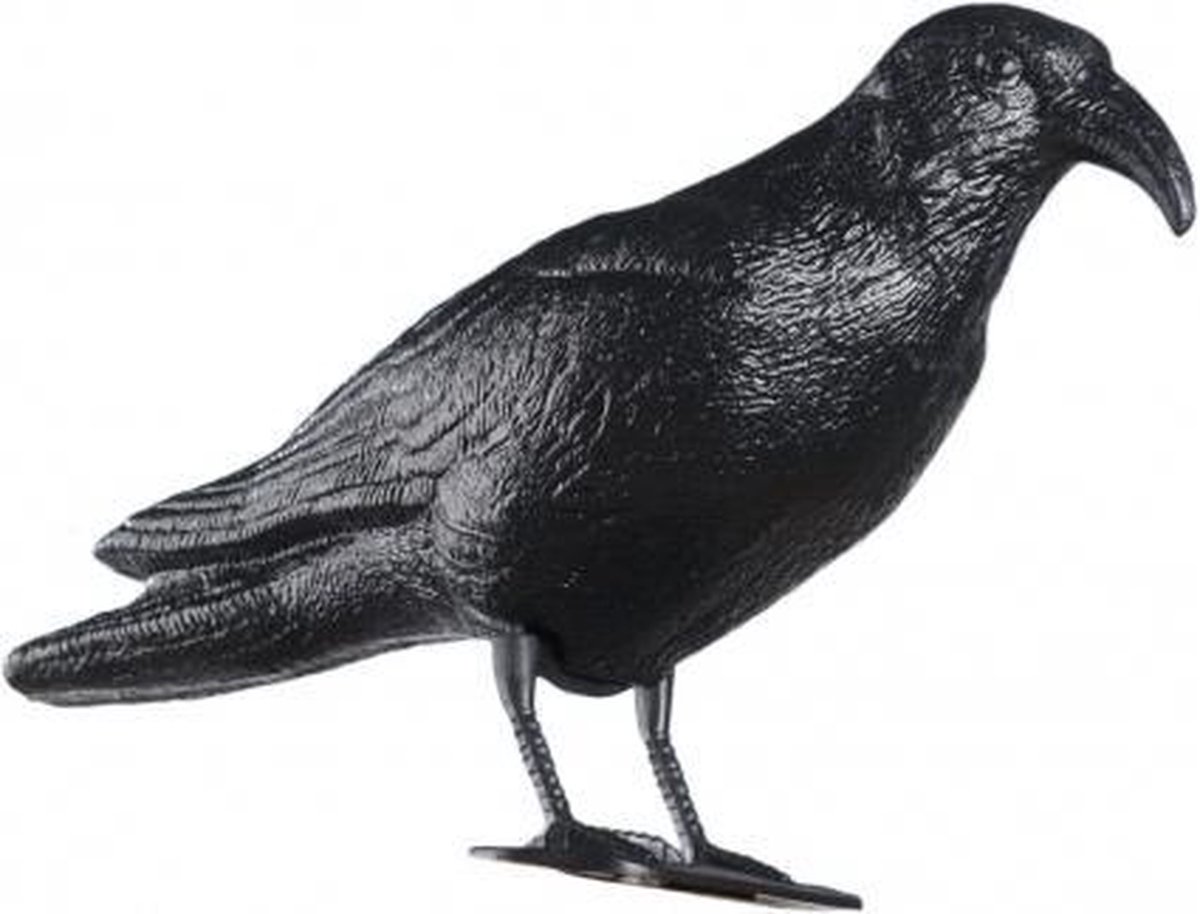 3 pièces anti-pigeon / épouvantail faux corbeau / corbeau noir 38 cm
