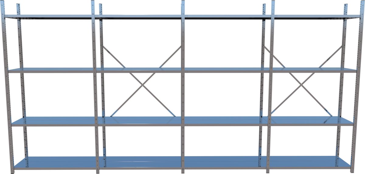 Errex Professionele Stellingkast metaal 200x40x404cm (hxdxb)