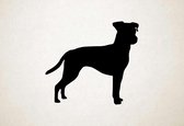 Silhouette hond - Brazilian Terrier - Braziliaanse terriër - M - 60x67cm - Zwart - wanddecoratie