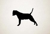 Silhouette hond - American Bulldog - Amerikaanse Bulldog - L - 75x105cm - Zwart - wanddecoratie