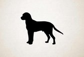 Silhouette hond - Dunker - M - 60x78cm - Zwart - wanddecoratie