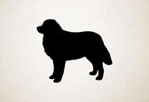 Silhouette hond - Bernese Mountain Dog - Berner Sennenhond - M - 60x71cm - Zwart - wanddecoratie