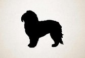 Silhouette hond - Maltese - Maltees - S - 45x51cm - Zwart - wanddecoratie