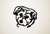 Wanddecoratie - Hond - Malteser 2 - L - 75x81cm - Zwart - muurdecoratie - Line Art