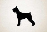 Wanddecoratie - Hond - Riesenschnauzer 1 - S - 45x51cm - Zwart - muurdecoratie - Line Art